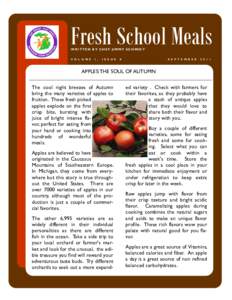 Fresh School Meals WRITTEN BY CHEF JIMMY SCHMIDT V O L U M E 1 ,