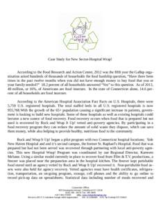 Food waste / Hunger / Food / Bridgeport Hospital / Wrap / Environment / Cognitive science / Food and drink / Poverty in the United States / Rock and Wrap it Up