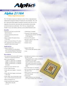 PRODUCT BRIEF  Alpha[removed]Microprocessor