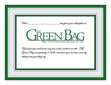 green bag gift announcement.ai