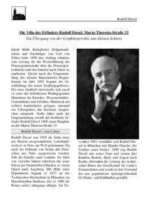 Rudolf Diesel  Die Villa des Erfinders Rudolf Diesel, Maria-Theresia-Straße 32