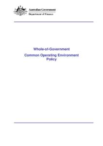DESKTOP COMMON OPERATING ENVIRONMENT POLICY
