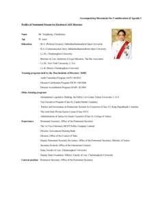 4.4 Profiles of the Nominated Persons for Election of AOT Directors _Tongthong_