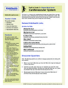 Cardiovascular physiology / Angiology / Exercise physiology / Heart rate / Artery / Heart / Nemours Foundation / Blood / Physical exercise / Anatomy / Medicine / Circulatory system