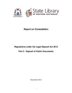 Microsoft Word - Report on Consultation - Part 2 Public documents FINAL.doc