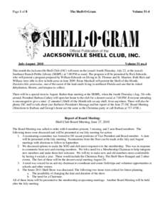 Page 1 of 8  July-August 2010 The Shell-O-Gram