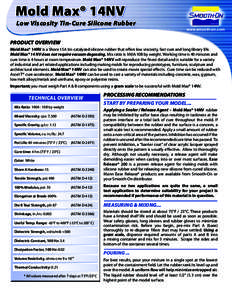 Mold Max® 14NV  Low Viscosity Tin-Cure Silicone Rubber www.smooth-on.com