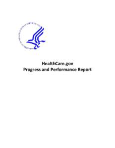 HealthCare.gov  Progress and Performance Report