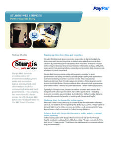 STURGIS WEB SERVICES Partner Success Story Partner Profile  Freeing up time for cities and counties