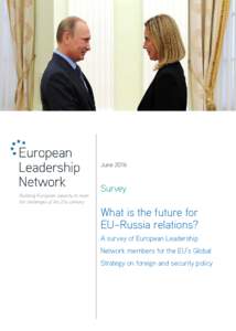 JuneSurvey What is the future for EU–Russia relations?