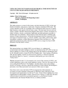 Telecommunications engineering / Passive radar / Bistatic radar / Over-the-horizon radar / Multistatic radar / Phased array / Radio / Continuous-wave radar / Radar MASINT / Radar / Technology / Wireless