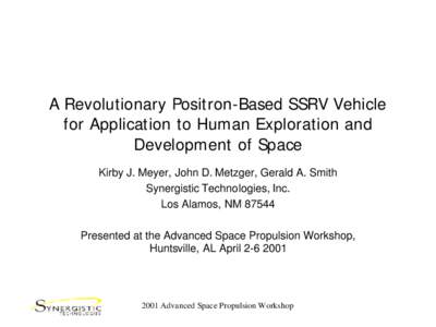 1B - Revolutionary Positron-Based SSRV Vehicle