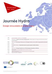 24 avril 2015 Tinlot – Clavier Journée Hydro Energie renouvelable et projets locaux