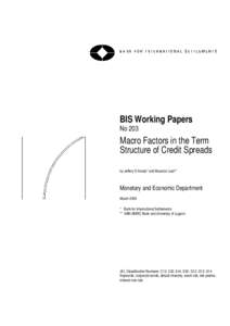 Macro factors in the term structure of credit spreads, February 2006