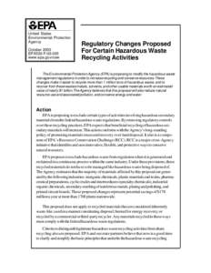 Hazardous waste / Pollution in the United States / Recycling / Municipal solid waste / Electronic waste / Solid waste policy in the United States / Resource Conservation and Recovery Act / Environment / Waste / Pollution