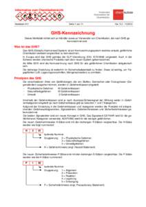Information zum Chemikalienrecht  Merkblatt A11 Kantonale Fachstellen für