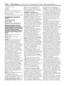 [removed]Federal Register / Vol. 62, No[removed]Tuesday, July 15, [removed]Rules and Regulations Dated: June 23, 1997. Approved: