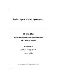 `  Guelph Hydro Electric Systems Inc. EB[removed]Conservation and Demand Management