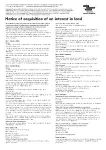 A copy of this form must be lodged with a Transfer of Land Form to the Registrar of Titles (Land Tax ActAND a copy of this form must be send sent to the relevant municipal council (Local Government ActInfor