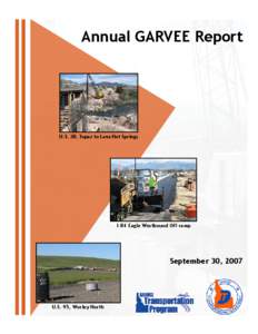 Annual GARVEE Report  U.S. 30, Topaz to Lava Hot Springs I-84 Eagle Westbound Off-ramp