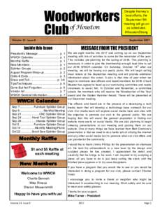 Woodworkers of Houston Club Volume 33 Issue 9  Despite Harvey’s