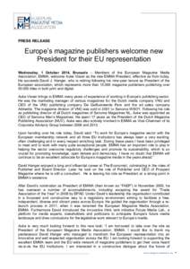 Verenigde Nederlandse Uitgeverijen / Sanoma / Emma / Publishing / FAEP – The European Federation of Magazine Publishers / Freedom of expression