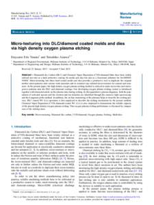 Manufacturing Rev. 2015, 2, 13  E.E. Yunata and T. Aizawa, Published by EDP Sciences, 2015 DOI: mfreviewAvailable online at: http://mfr.edp-open.org