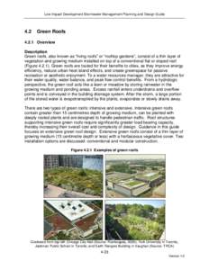 Low Impact Development Stormwater Management Planning and Design Guide  4.2 Green Roofs