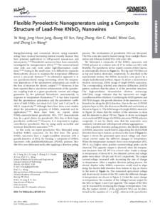 www.advmat.de www.MaterialsViews.com COMMUNICATION  Flexible Pyroelectric Nanogenerators using a Composite