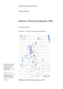 BGS Report, single column layout