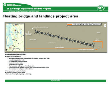Floating bridge and landings project area SR 520 Floating Bridge and Landings Project elements Snohomish County  Kenmore Bothell