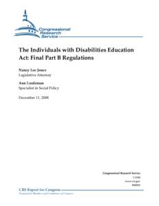 United States / Education in the United States / 108th United States Congress / Individuals with Disabilities Education Act / Free Appropriate Public Education / Section 504 of the Rehabilitation Act / No Child Left Behind Act / Post Secondary Transition For High School Students with Disabilities / Education / Special education in the United States / Special education