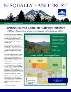 Cascade Range / Nisqually River / Nisqually tribe / Nisqually National Wildlife Refuge / Mount Rainier / Stewardship Partners / Mashel River / Pierce County /  Washington / Thurston County /  Washington / Geography of the United States / Washington / Seattle metropolitan area