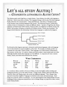 Yupik / Linguistics / Hunting / Alutiiq language / Alutiiq people / Chugach / Yupik peoples / Eskimo / Alaska Native Language Center / Indigenous languages of Alaska / Agglutinative languages / Ethnic groups in Russia