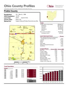 Ohio County Profiles Prepared by the Office of Policy, Research and Strategic Planning Preble County Established: 2010 Population:
