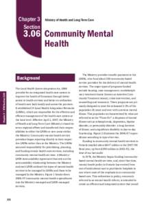 Chapter 3 Section Ministry of Health and Long-Term Care[removed]Community Mental