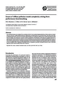 Issues of diffuse pollution model complexity arising from performance benchmark