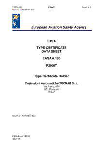 Transport / Tecnam aircraft / European Aviation Safety Agency / Type certificate / MT-Propeller / Tecnam P2006T / Aviation / Tecnam / Transport in Europe