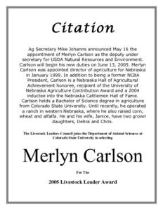 Microsoft Word - LL Merlyn Carlson.doc