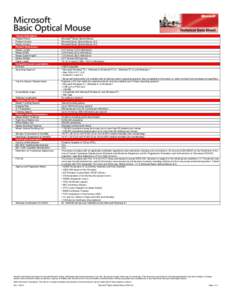 Version Information Product Name Product Version Mouse Version Product Dimensions Mouse Length