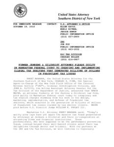 United States Attorney Southern District of New York FOR IMMEDIATE RELEASE OCTOBER 19, 2010  CONTACT: