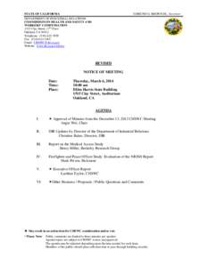 Geography of California / Minutes / Agenda / National Institute for Occupational Safety and Health / Public comment / Oakland /  California / Meetings / Parliamentary procedure / Government