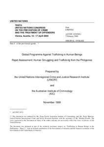 United Nations / United Nations Interregional Crime and Justice Research Institute / Trafficking of children / Convention against Transnational Organized Crime / Smuggling / United Nations Office on Drugs and Crime / Organized crime / Sexual slavery / Transnational crime / Human trafficking / Crime / Law