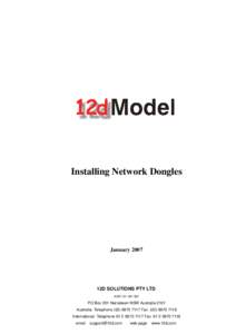 12d Model  Installing Network Dongles January 2007