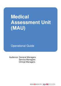 Medical Assessment Unit (MAU): Operational Guide