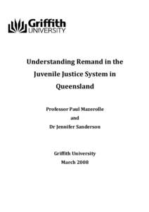 CHAPTER 1   UNDERSTANDING REMAND WITHIN THE JUVENILE JUSTICE SYSTEM