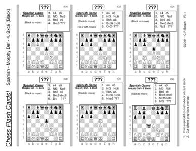 Ruy Lopez /  Exchange Variation / Ruy Lopez /  Hopkins Gambit / Chess openings / Chess / Ruy Lopez