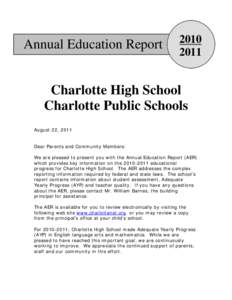 Microsoft Word - Charlotte High School AER[removed]