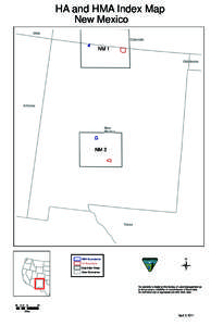 HA and HMA Index Map New Mexico Utah Colorado  NM 1