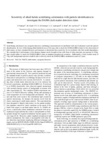 Sensitivity of alkali halide scintillating calorimeters with particle identification to investigate the DAMA dark matter detection claim P. Nadeaua,∗, M. Clarka , P. C. F. Di Stefanoa , J.-C. Lanfranchib , S. Rothb , M